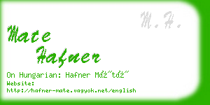 mate hafner business card